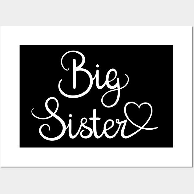 I Love My Big Sister Cute Big Sister Wall Art by Lulaggio